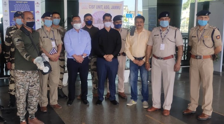 JPDA distributes Sanitizing Machine, Safest Disinfectant Liquid to CISF at Jammu Airport 
