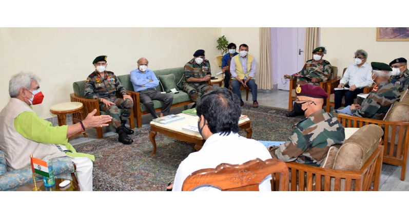 LG assures J&K Government’s support to Army in enhancing Covid-19 facilities in the UT
