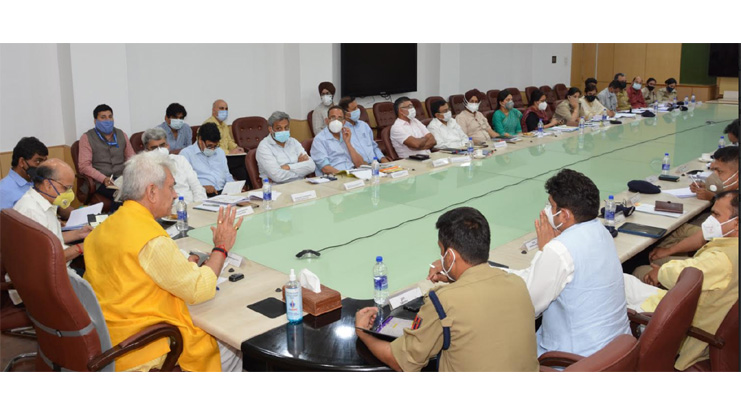 Lt Governor chairs meeting of all DCs, SPs of Jammu Division