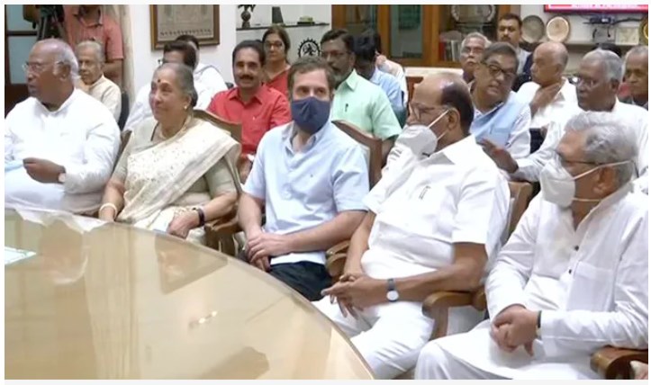 Margaret Alva Files Nomination for Vice Presidential Poll; Rahul, Pawar Present