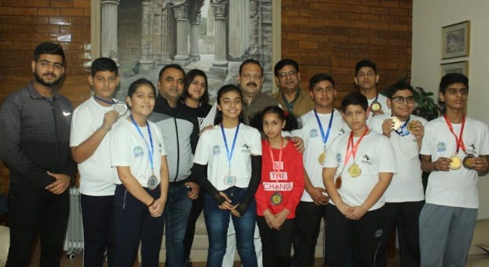 Rana honours J&K based medalists of World Rope Skipping Cup 2019