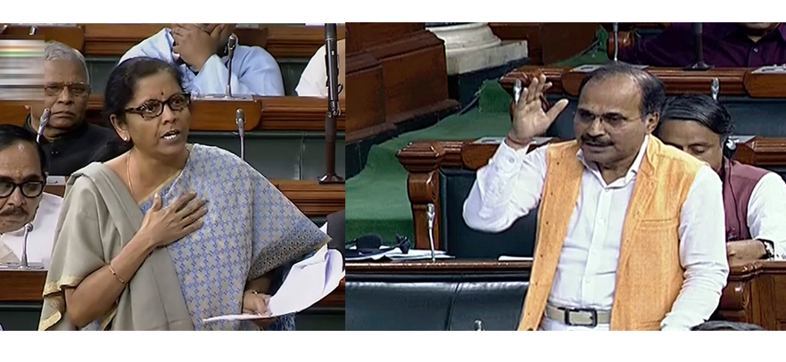 Congress leader Adhir Ranjan Chowdhury calls Finance Minister ‘Nirbala’ Sitharaman, BJP protests