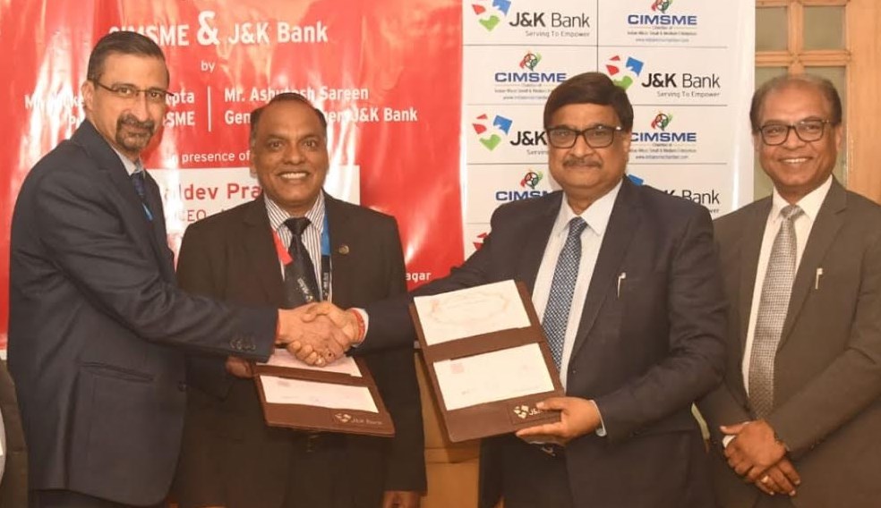 To accelerate MSME growth, J&K Bank signs MoU with CIMSME