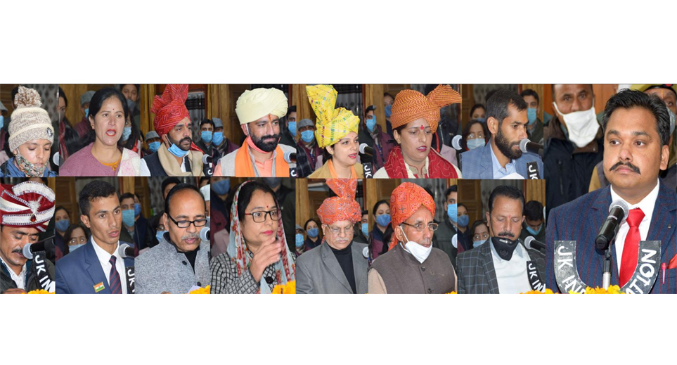 Swearing-in of newly elected DDC members held across Jammu Div