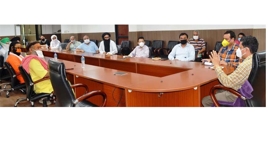 Opening of Religious Places: Div Com holds meeting with religious heads to discusses SOPs