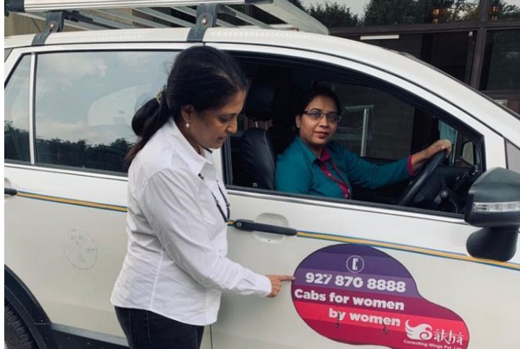 Now, first all women cab service at Delhi airport