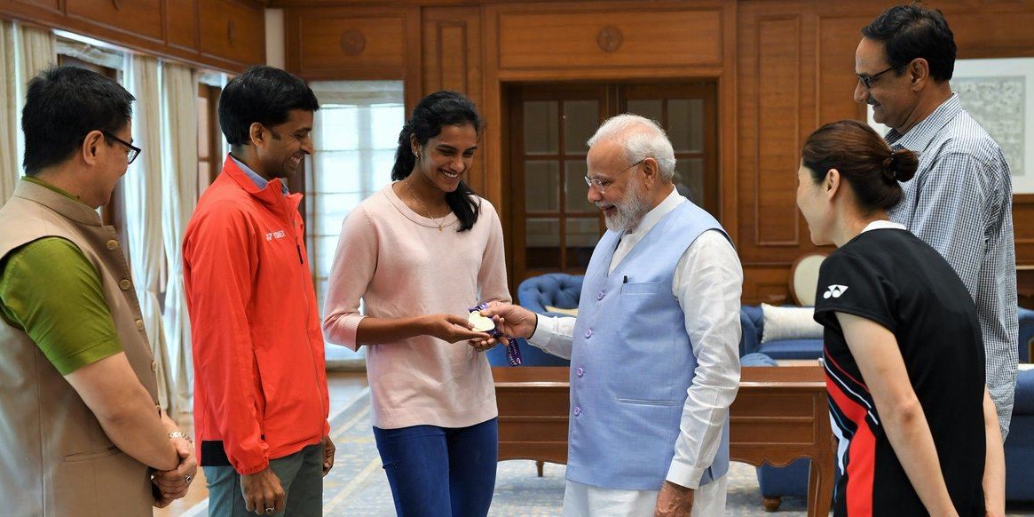 'India's pride and a Champion': PM Modi Meets Golden Girl PV Sindhu After Historic Win