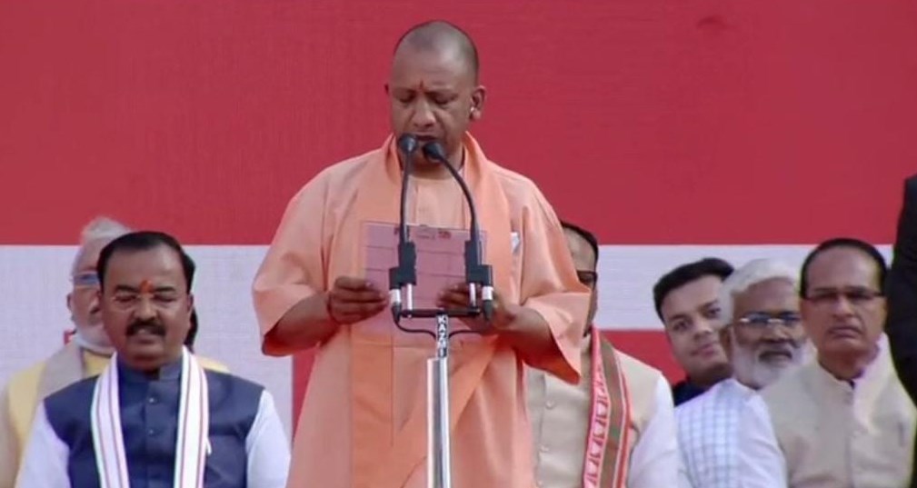 Yogi Adityanath takes oath as UP CM for 2nd term; Maurya, Brajesh Pathak to be his deputies 