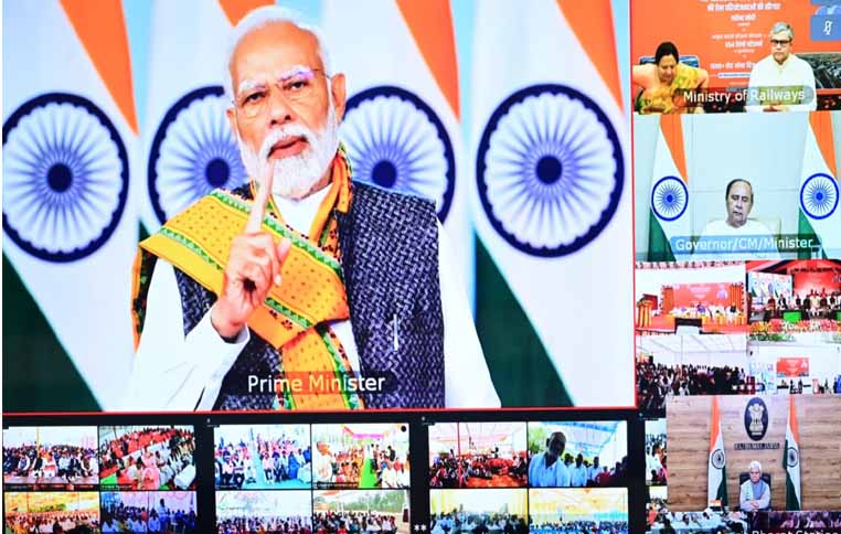 PM  Narendra Modi lays foundation stone to redevelop Mata Vaishno Devi railway station in J&K