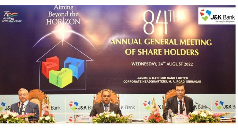 J&K Bank hosts 84th Annual General Meeting