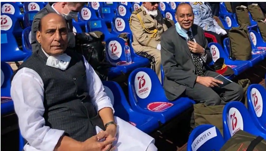 Proud of Indian Armed Forces' contingent participating in Victory Day Parade: Rajnath Singh in Russia