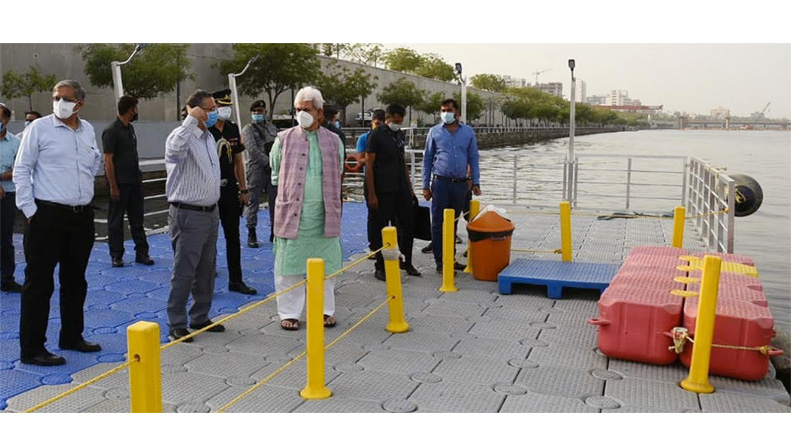 Lt Governor visits Sabarmati Riverfront in Ahmedabad