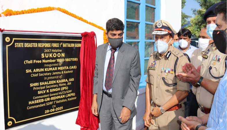 CS Inaugurates Helpline “Sukoon” In Srinagar
