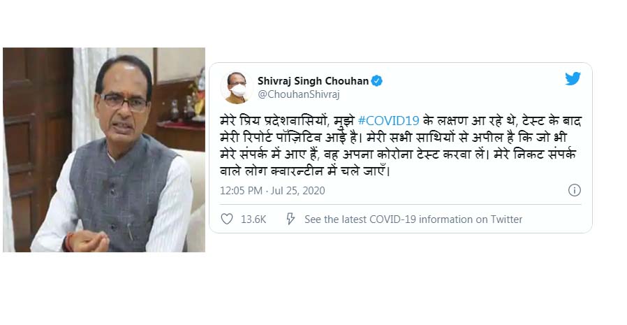 MP Chief Minister Shivraj Singh Chouhan tests COVID-19 positive