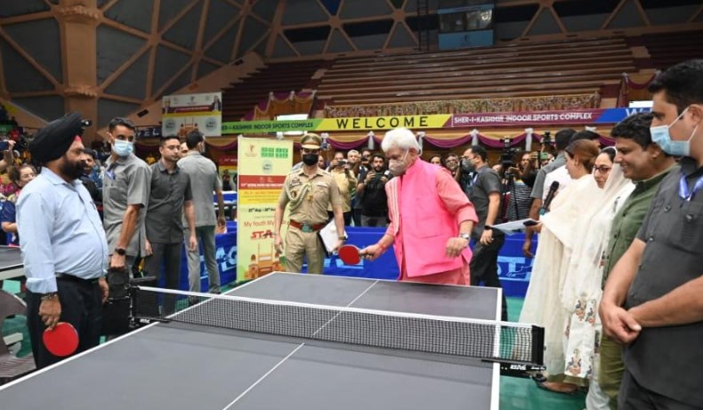 Lt Governor inaugurates 28th National Masters Table Tennis Championships-2022 at Srinagar