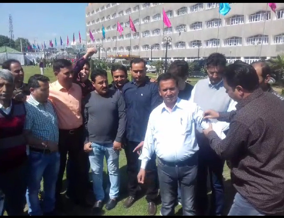 Employees wear black bands, boycott opening ceremony to protest non fulfilment of Demands