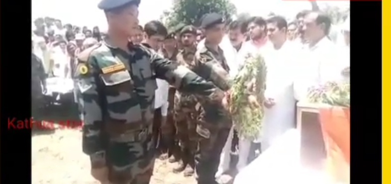 Martyred Soldier Tarun Kumar cremated with full military honours at Kathua 