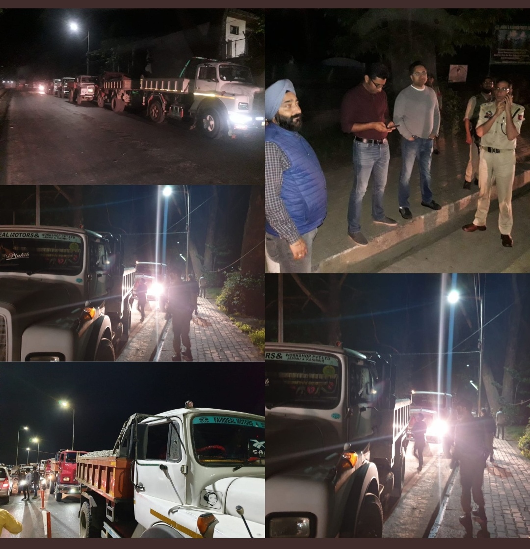 100 tippers seized in nocturnal crackdown on illegal construction mafia in Srinagar 