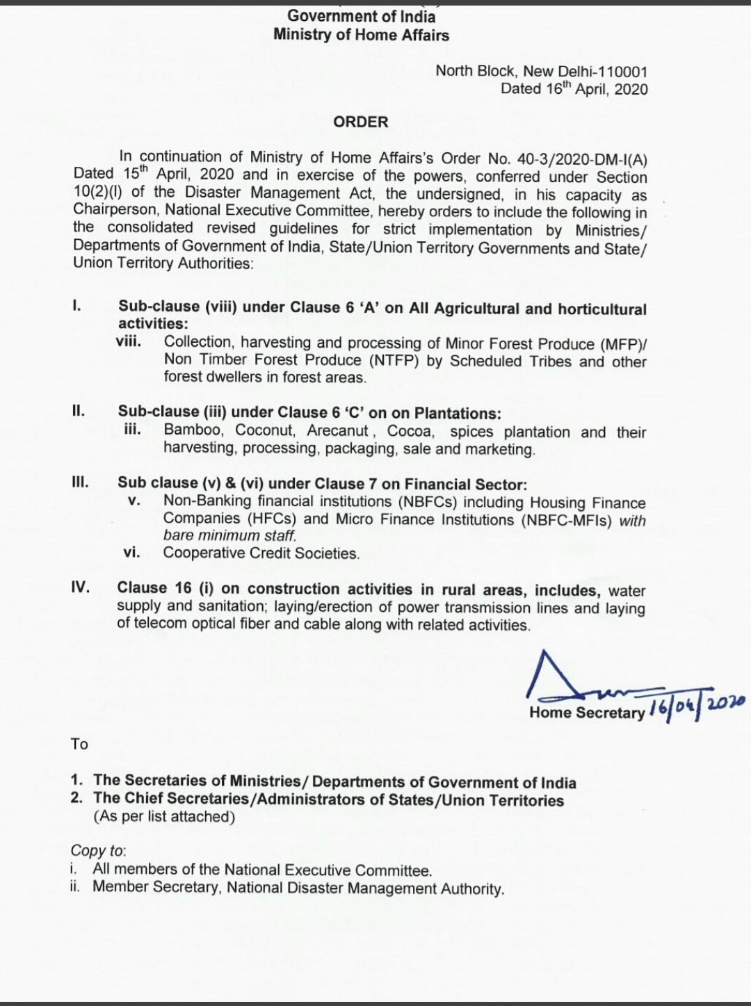 Centre allows Laying of Power lines, selling of mobiles, clothes by e-commerce platforms after 20th April