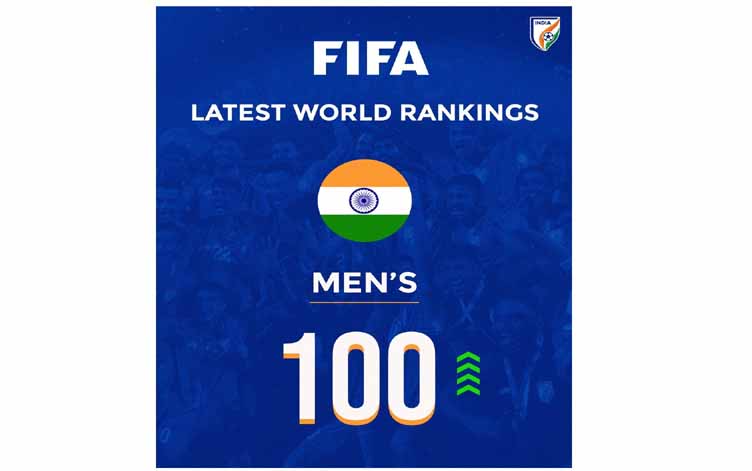 Indian Men's Football team climbs up to 100th rank on FIFA world rankings