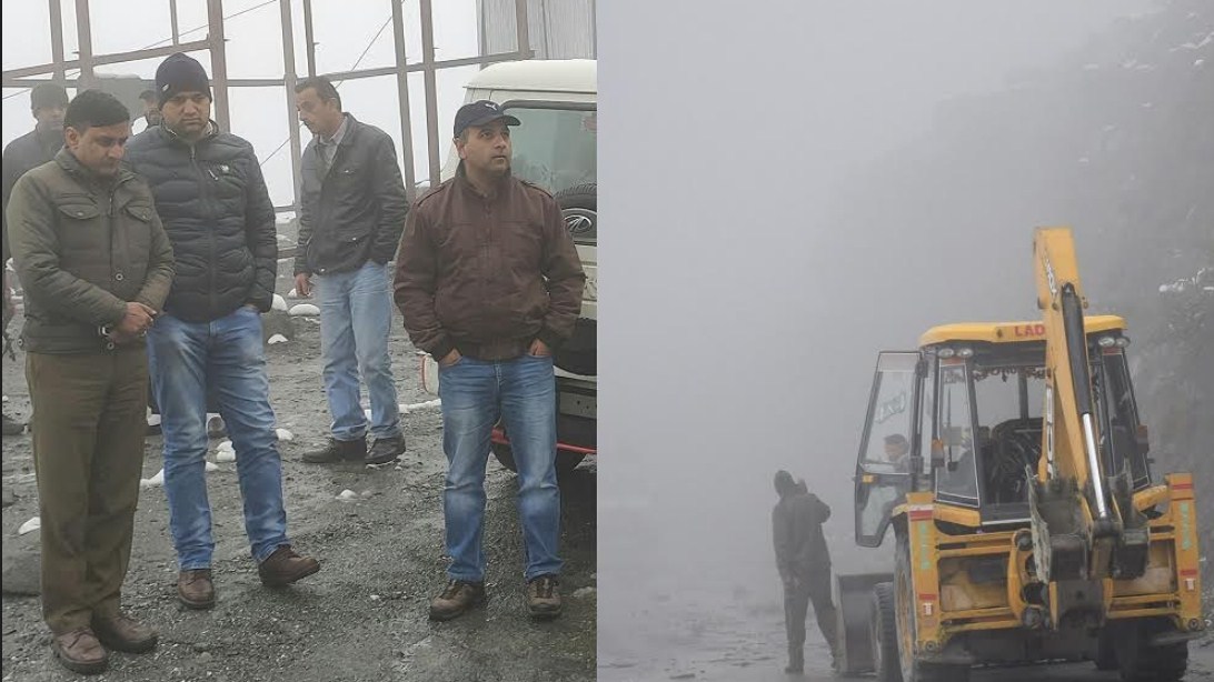 DC Ramban monitors road clearance operation, inspects RAHAT Centres