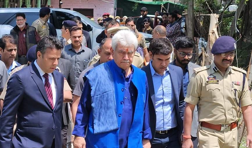 Srinagar Boat Tragedy: LG Sinha visits Gandbal, meets victims’ families