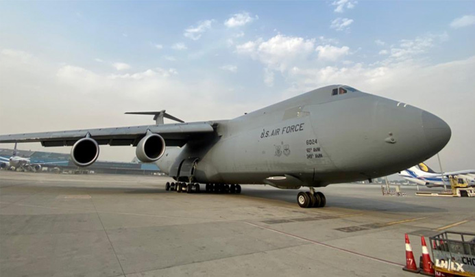 First emergency Covid-19 aid supplies arrive at Delhi airport from US