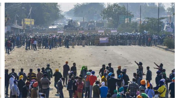 Farmers jump barricades, police use water cannon, lathicharge to disperse crowd at Delhi-Haryana border
