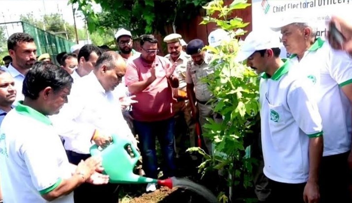 CEO kick starts plantation drive under Green Election initiative in Jammu