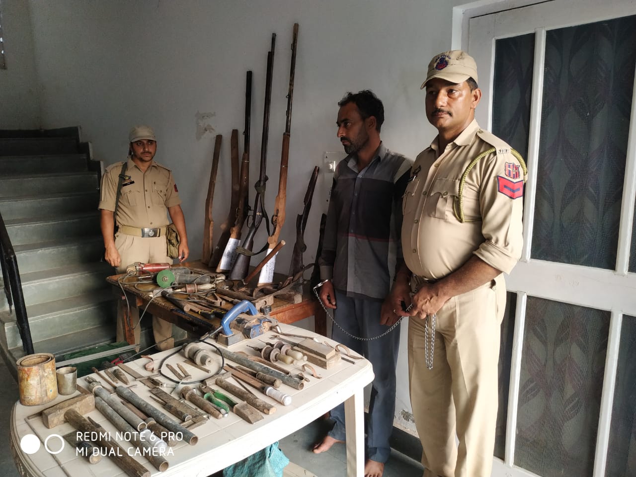 Police Station Billawar seized 3 weapons, booked one under Arms Act 
