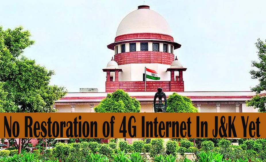 No Restoration Of 4G Internet In Jammu & Kashmir Yet; SC Orders Formation Of Special Panel