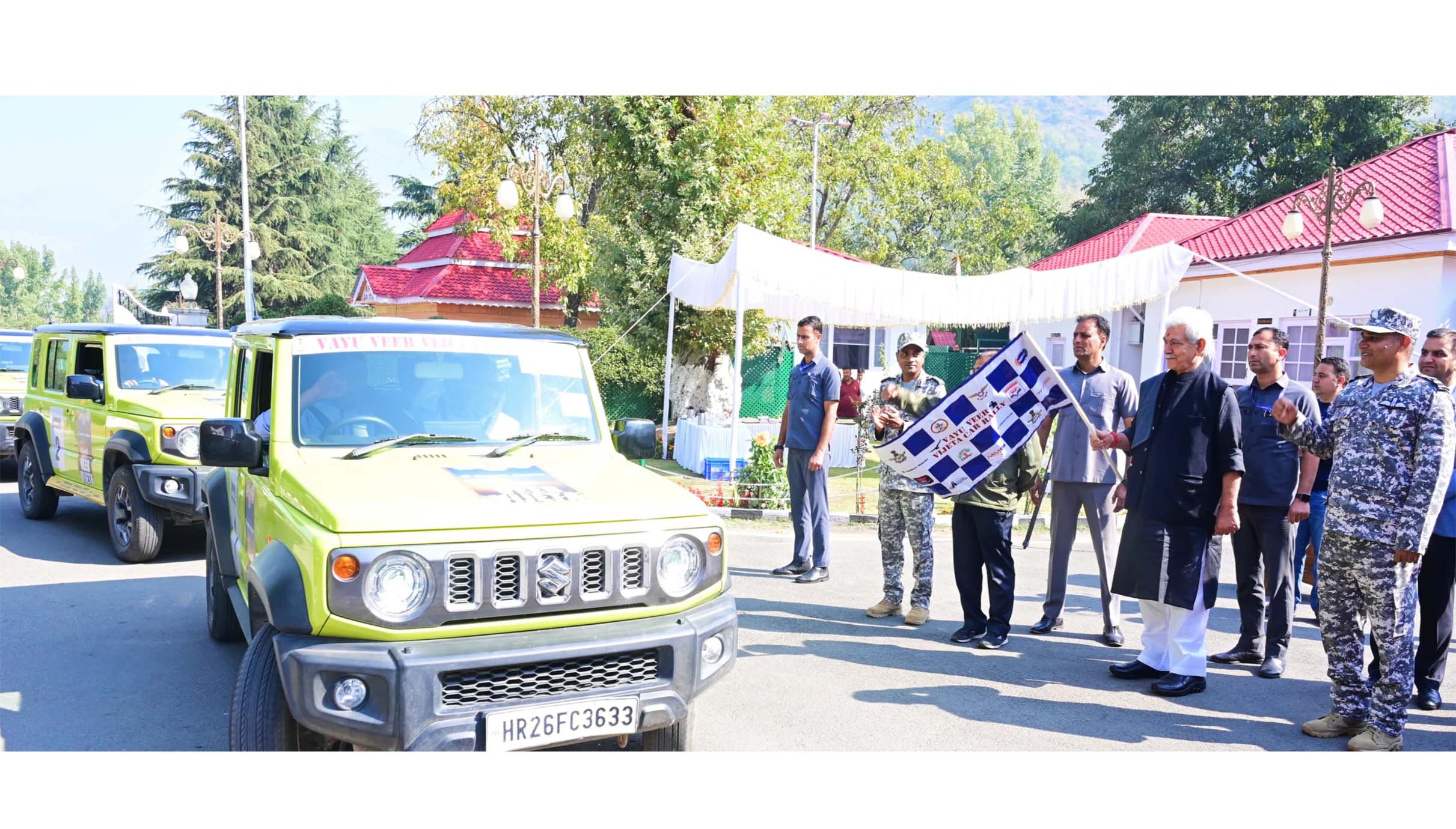 LG Sinha flags-off IAF rally from Srinagar’s Raj Bhawan