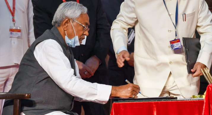 Bihar: CM Nitish Kumar distributes portfolios, BJP's Tarkishore Prasad gets Finance