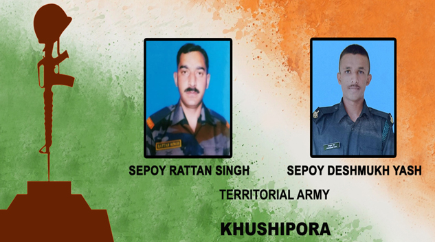 Chinar Corps pay tributes to two soldiers martyred in Srinagar