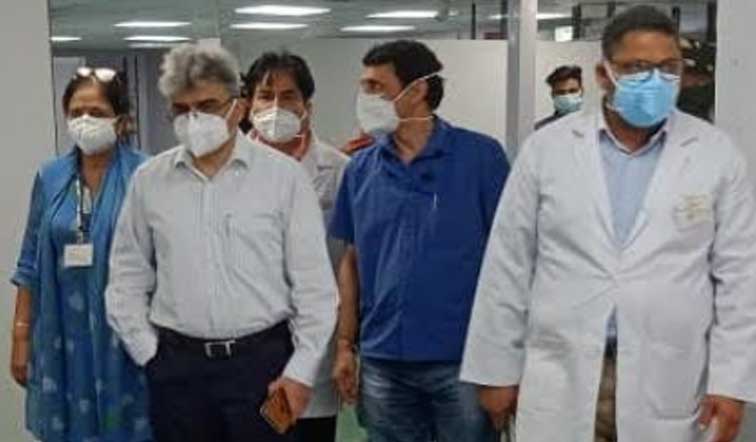 Dulloo visits 500-bedded DRDO hospital at Bhagwati Nagar