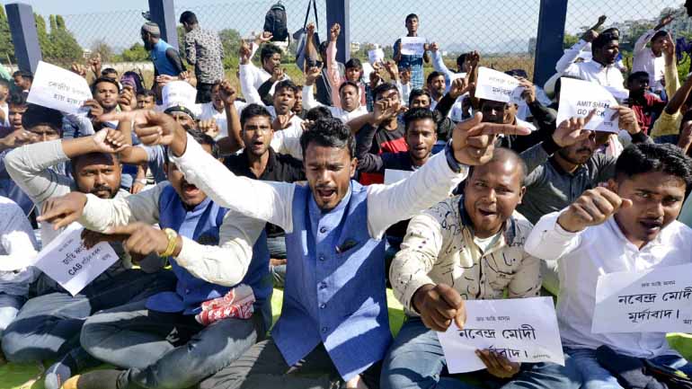Vehicle set on fire as protests against Citizenship Amendment Bill in Assam turn violent