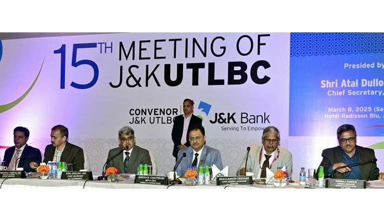 Chief Secretary chairs 15th UT Level Bankers' Committee meeting