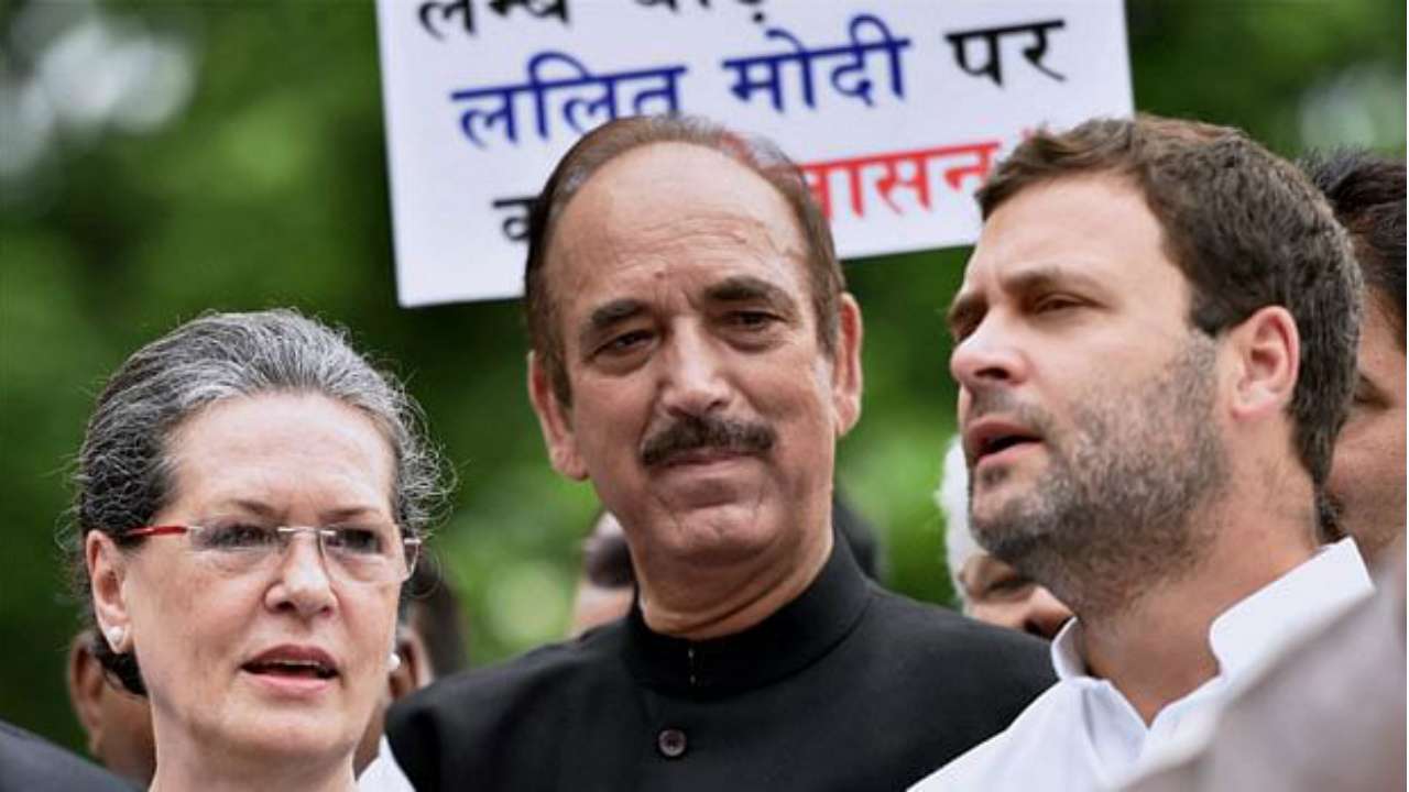 Azad leads dissenters as Sonia Gandhi retained as Interim President of Congress
