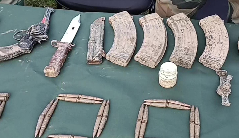 J-K: Terrorist hideout busted in Ramban; Chinese pistol among arms, ammunition cache recovered