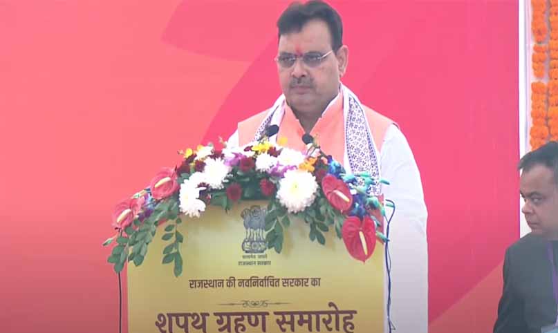 Bhajan Lal Sharma takes oath as Rajasthan CM after BJP's win in swing state
