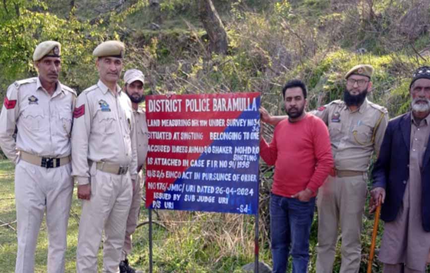 JK Police Seize Property of Militant Handler in Baramulla