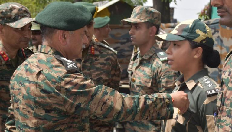 Army chief awards felicitates woman BSF officer for exceptional courage during Operation Sindoor