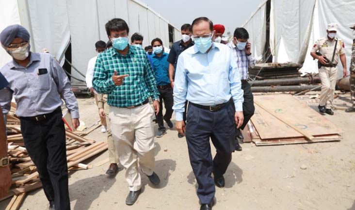 Advisor Bhatnagar inspects ongoing works at upcoming DRDO Hospital Jammu