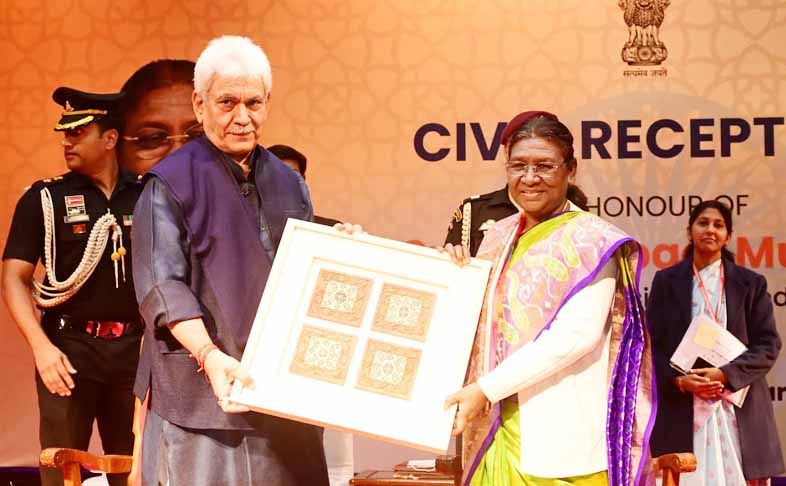 J&K Government hosts civic reception in honour of Hon'ble President Smt. Droupadi Murmu