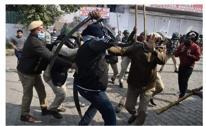 Delhi Cop Injured By Sword During Clashes At Farmers' Protest Site