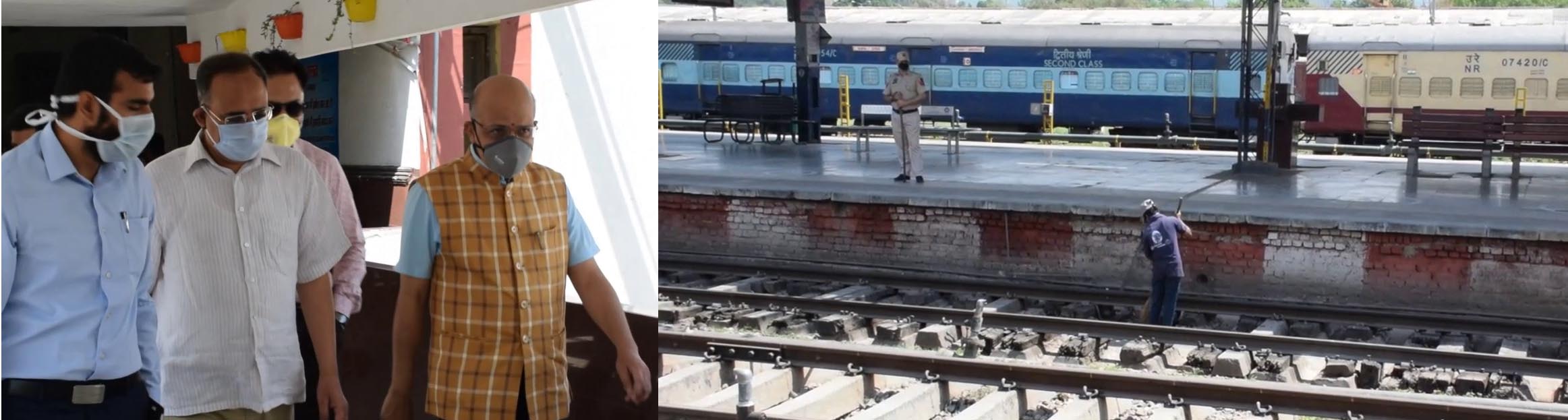 CS reviews arrangements at Jammu Railway Station as First Train to reach Jammu from Delhi on 13th 