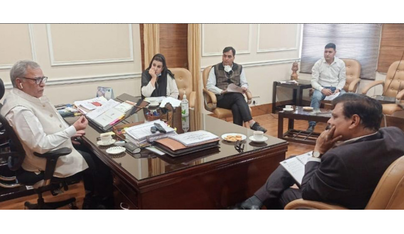 Advisor Farooq Khan reviews progress of works under J&K Sports Council