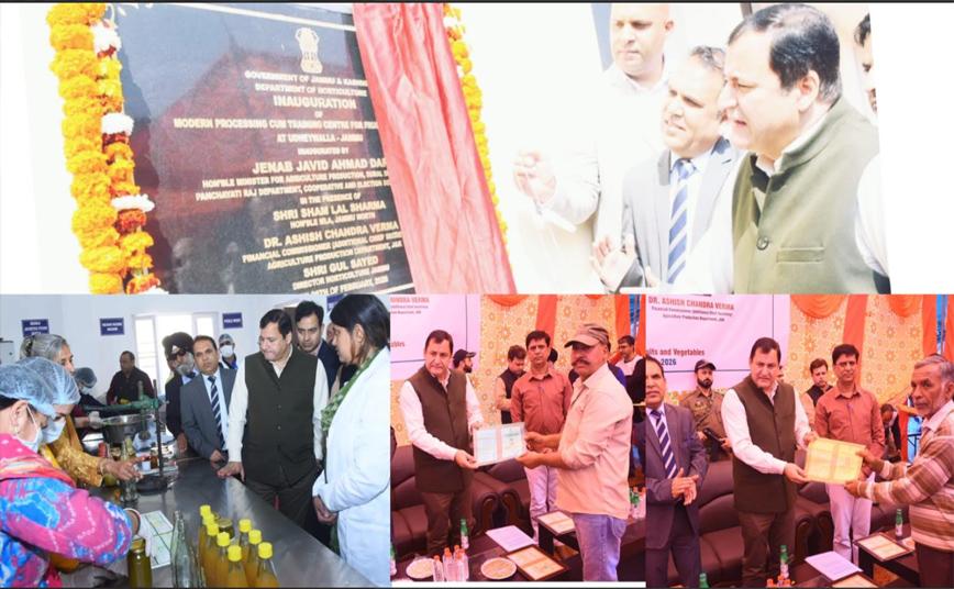 Javid Dar inaugurates Modern Processing cum training centre for fruits, vegetables