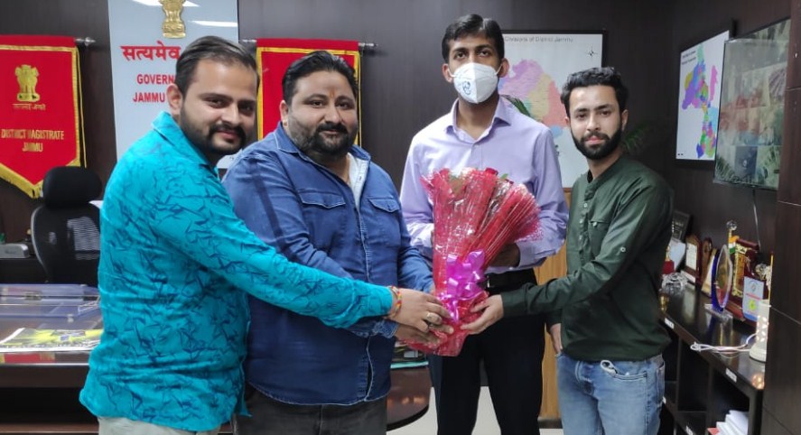KCWT Chairman Er Chandan Datta greeted DC JAMMU IAS Anshul Garg