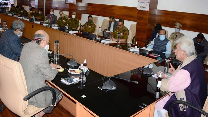 Lt Governor Manoj Sinha reviews security arrangements for DDC elections, Panchayats/ULB By-Polls